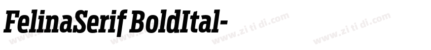 FelinaSerif BoldItal字体转换